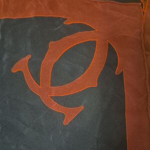 Chic Orange and Black Scarf